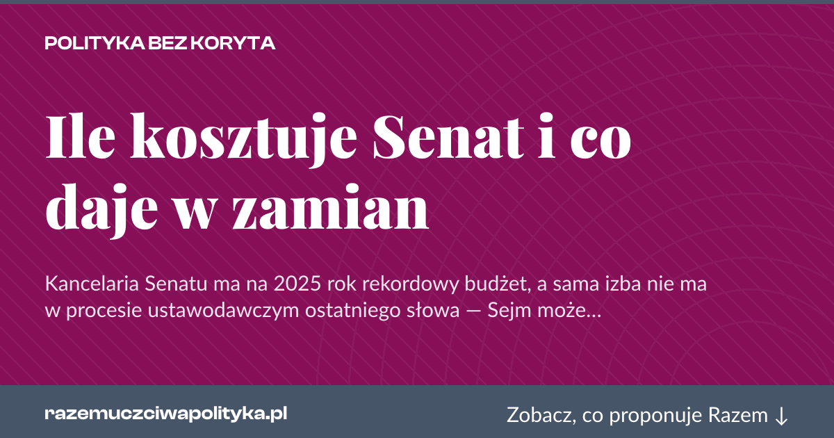 Karta social do udostępnienia: Ile kosztuje Senat i co daje w zamian